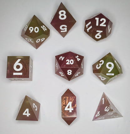 "A Light in the Darkness" 9 piece TTRPG Dice Set