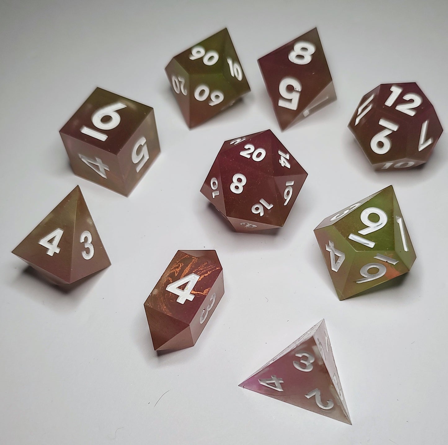 "A Light in the Darkness" 9 piece TTRPG Dice Set