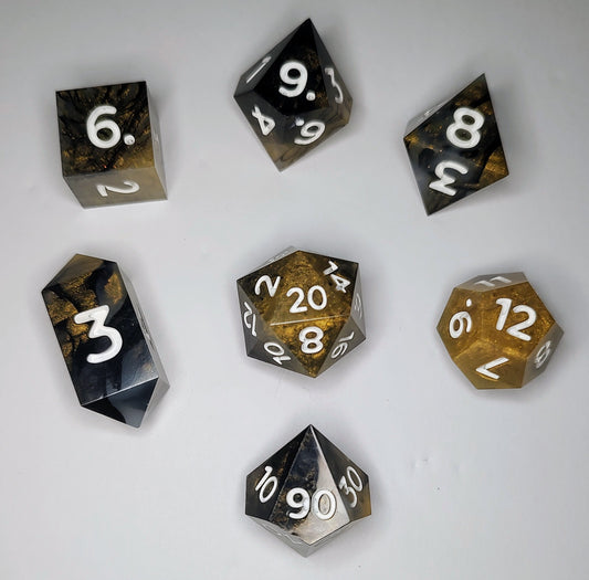 "Nebuchadnezzar's Folly" 7 piece TTRPG Dice Set