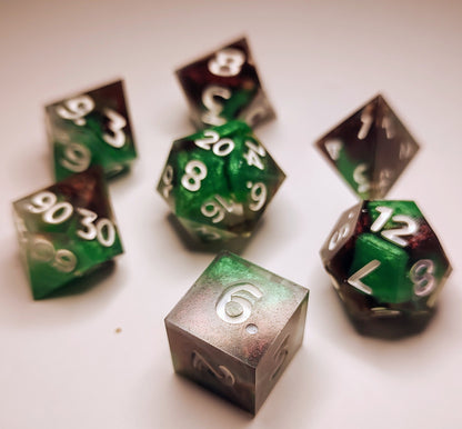 "Sherwood Forest" 7 piece TTRPG Dice Set