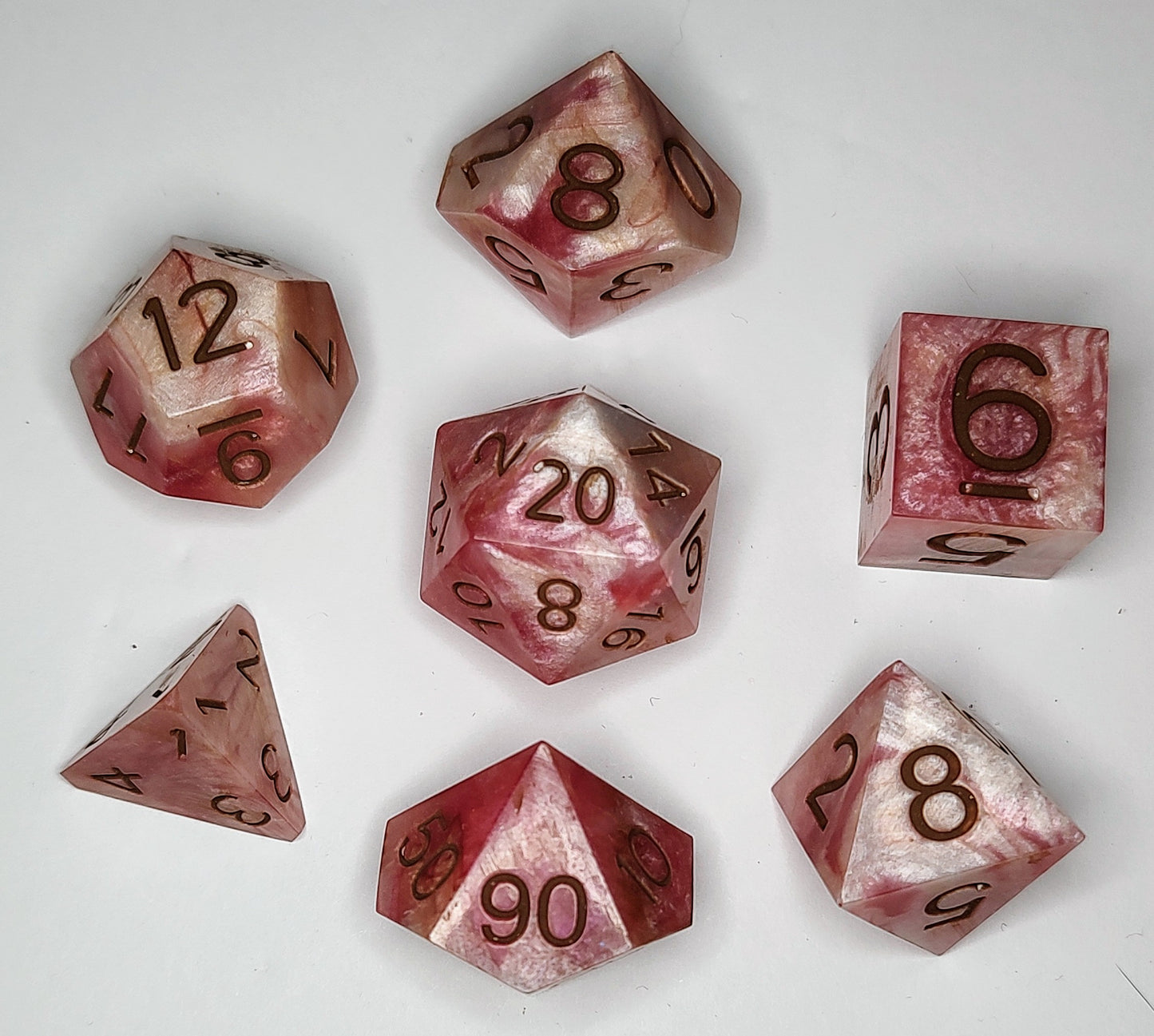 "Brambles and Myrtle" 7 piece TTRPG Dice Set (SECOND QUALITY)