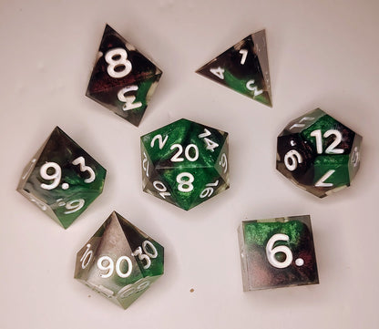 "Sherwood Forest" 7 piece TTRPG Dice Set