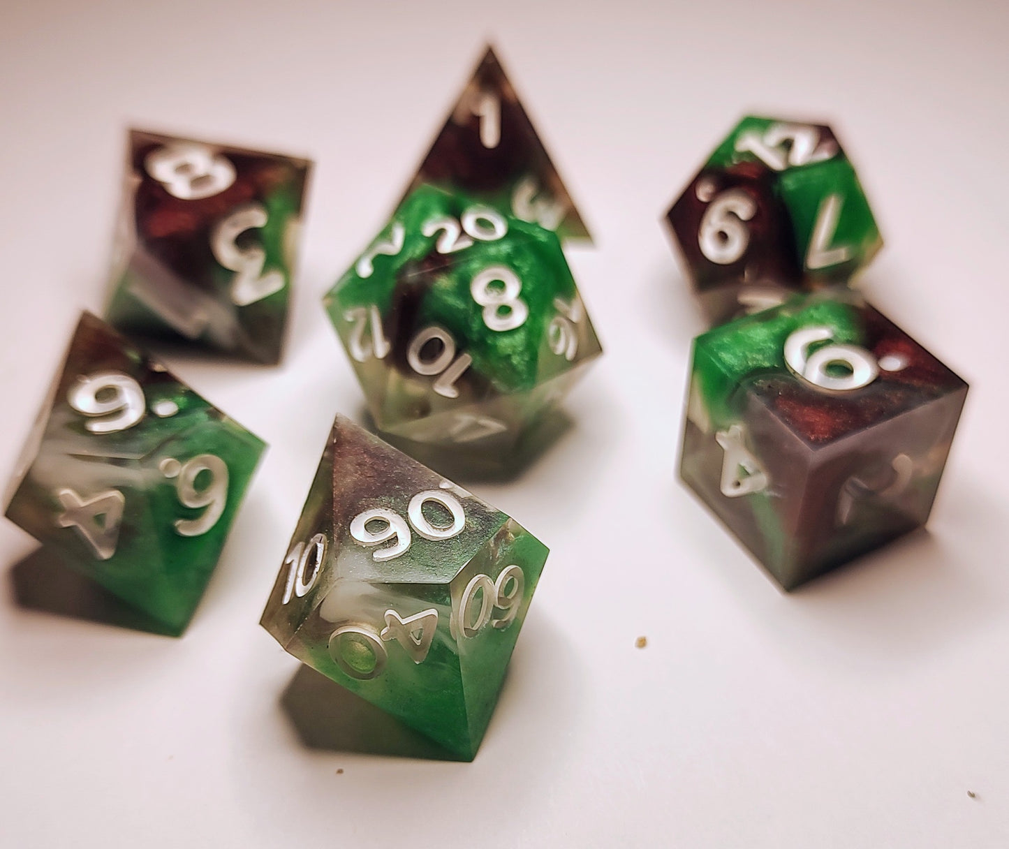 "Sherwood Forest" 7 piece TTRPG Dice Set